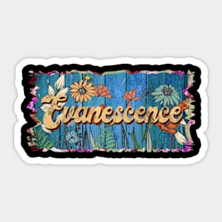 Retro Evanescence Name Flowers Limited Edition Proud Classic Styles Sticker